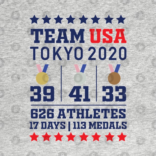 Team USA Tokyo 2020 medals by Aldebaran